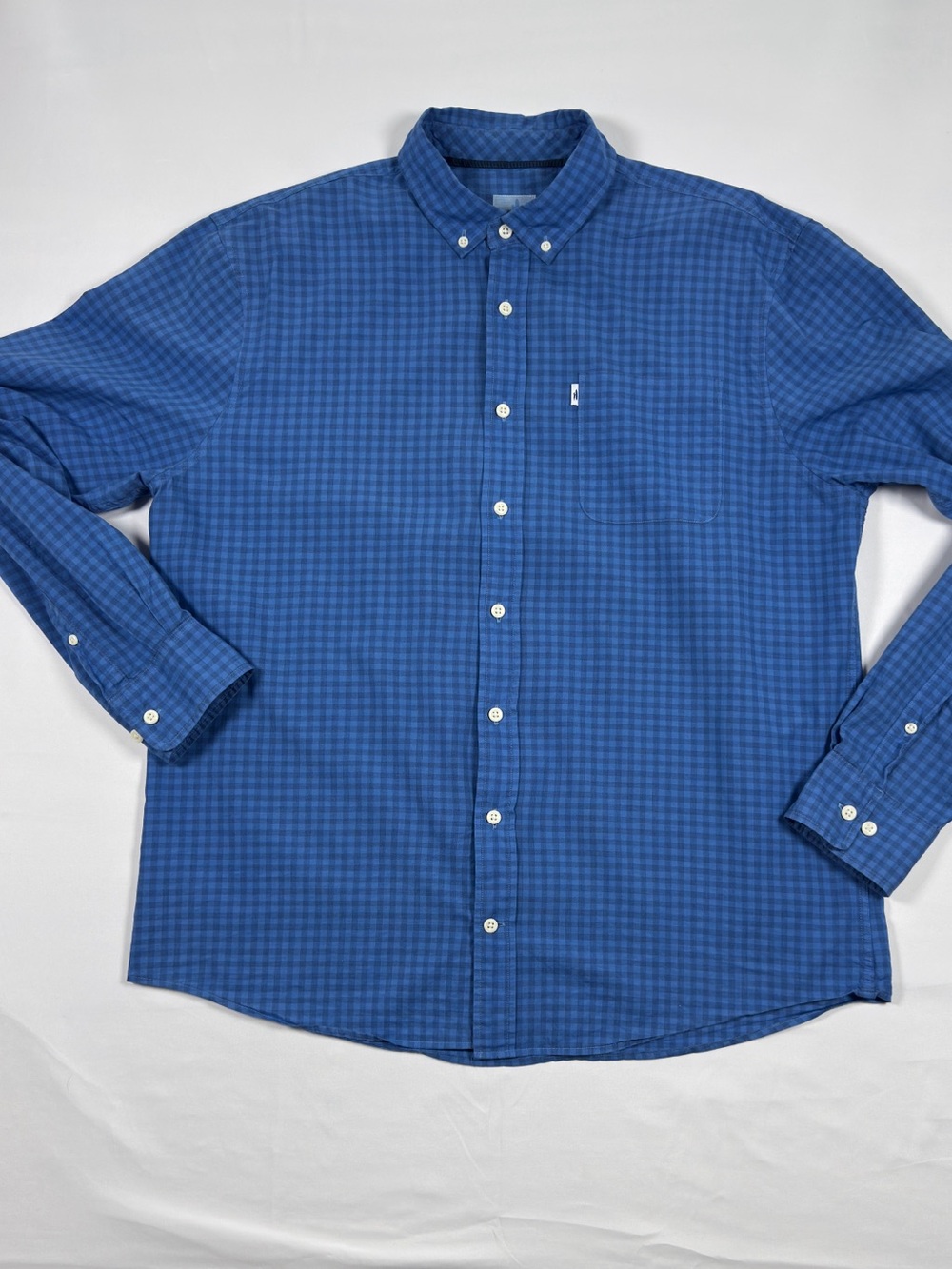johnnie-O Men's Blue Gingham Button-Down Shirt